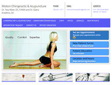 Tablet Screenshot of motionchiropractic.net